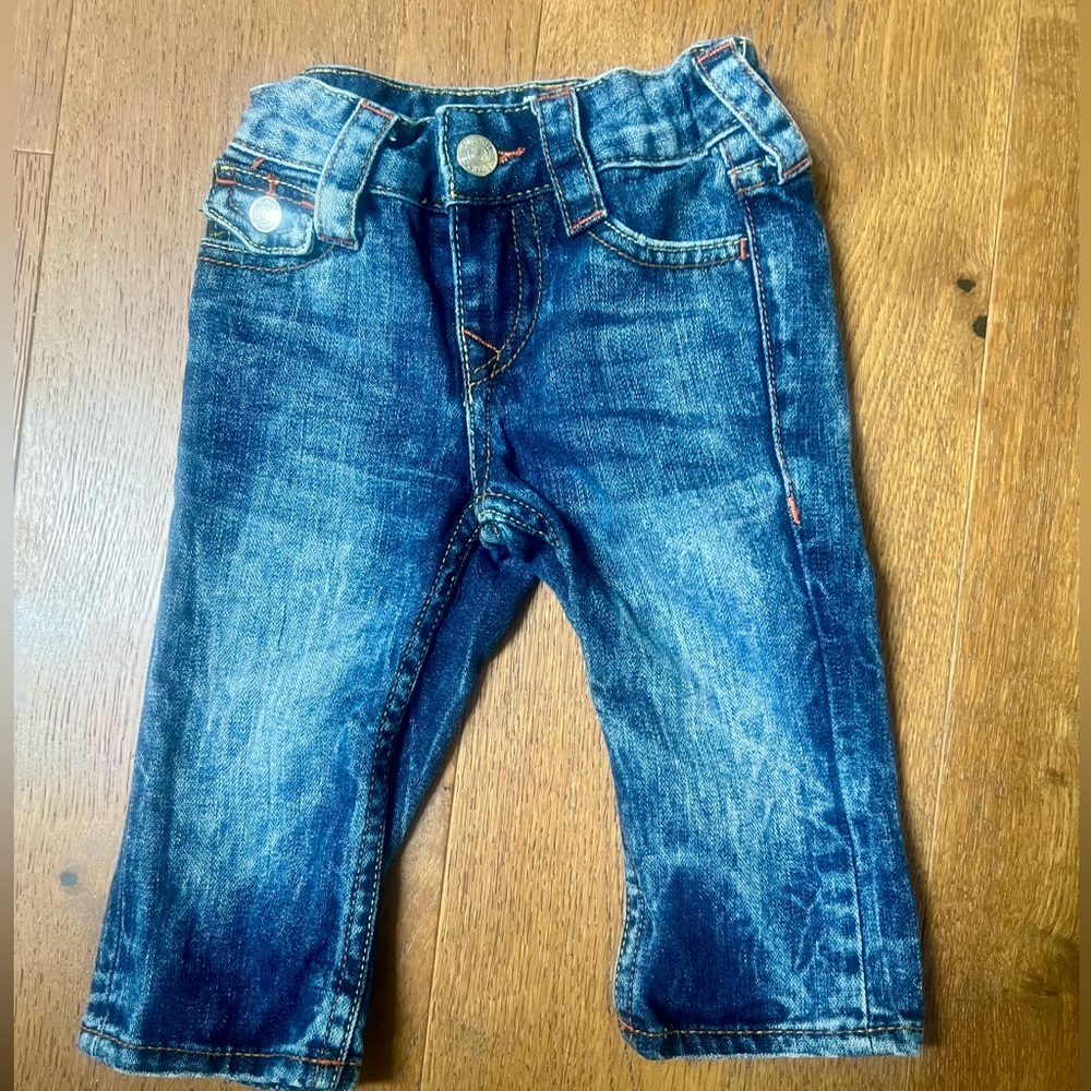 True Religion Baby Denim Billy Blue‎ Jeans Size 12 Months NWOT !!!